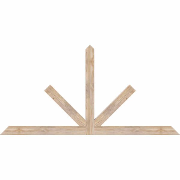 Ekena Millwork Saratoga Smooth Timber Gable Bracket, Douglas Fir, 72"W x 36"H x 1 1/2"D x 3 1/2"F, 12/12 Pitch GBW072X36X0204SAR00SDF - main
